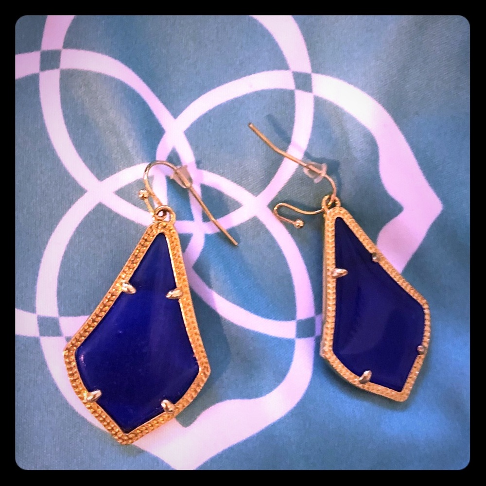 Kendra Scott Alex earrings in Cobalt Blue